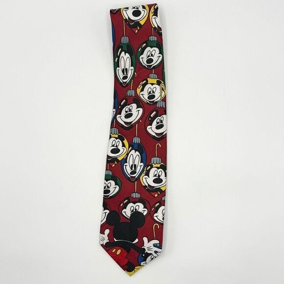 Mickey Unlimited Mickey Mouse Christmas Ornament Neck Tie - Picture 1 of 5